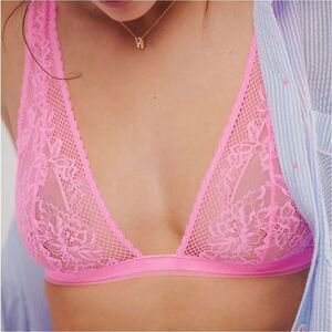 Free People Care Pink Reya Bralette Size XS